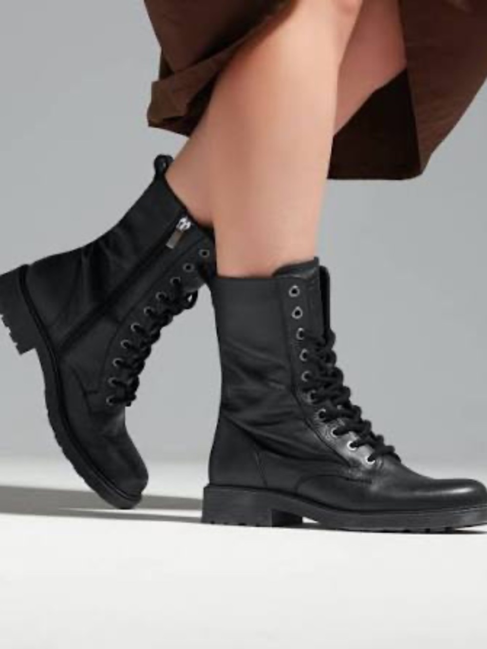 Clarks Orinoco 2 Black Leather Combat Boots 8.5